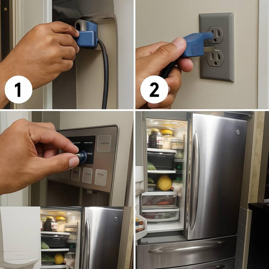 مراحل ریست کردن برد یخچال